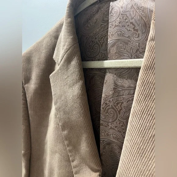 CHAPS Camel Corduroy Blazer | Ralph Lauren Western Chic | Boyfriend Fit | 42R - Picture 7 of 7